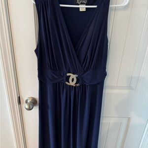 Women Dress in Deep Blue with silver buckle Size 18W